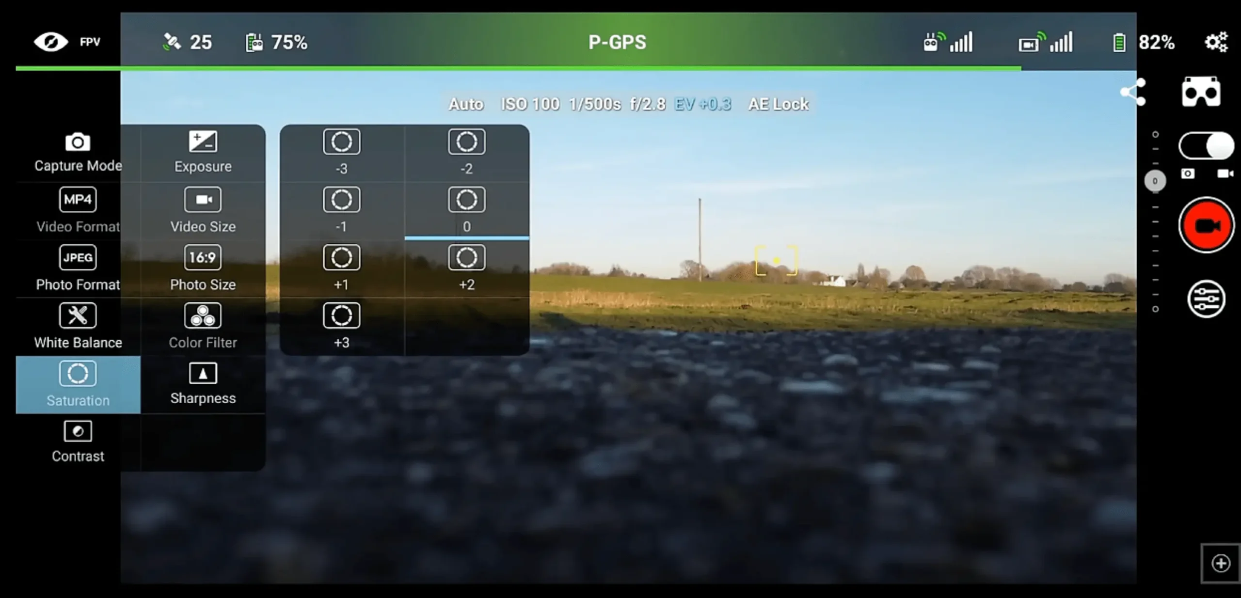 Interface of Litchi Drone App